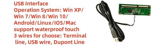 صفحه نمایش لمسی ظرفیت 43 اینچ 10 نقطه ای رابط USB ساختار G + G