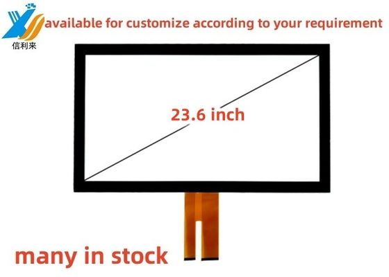 23.6 اینچ چند لمسی USB پروژکتور ظرفیت (PCAP) GG صفحه نمایش لمسی صفحه نمایش LCD LED قابل تنظیم AR AG AF ضد آب ضد روغن قلم لمسی برای آموزش پزشکی صنعتی Smart Home سفارش غذا