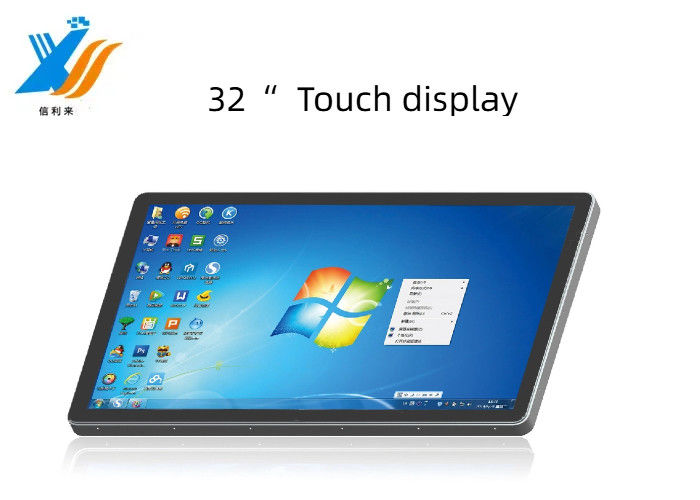 مانیتور صفحه نمایش لمسی 32 اینچی سفارشی با 10 نقطه ظرفیت مختلف USB HDMI VGA LCD برای رایانه تبلت برای آموزش صنعتی