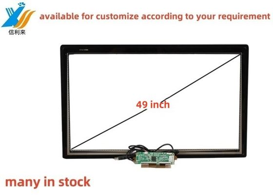 قیمت خوب ۴۹ اینچ چند لمسی پروژکتور USB ظرفیت (PCAP) GG GFF ITO صفحه نمایش لمسی پنل ضد آب ضد روغن دستکش لمسی قلم لمسی AR AG AF صفحه نمایش LCD سفارشی LED برای بازی های آموزشی صنعتی آنلاین